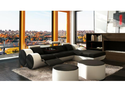 Custom-made leather sofa set corner couch leather corner sofa living landscape USB