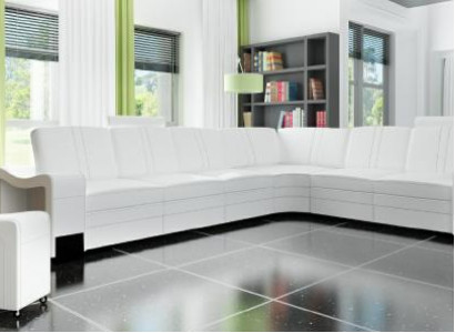 XXL LEATHER SOFA LIVING AREA Custom-made LEATHER CORNER SOFA SUITE with USB