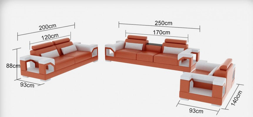 Leather sofa set + USB couch cushion couches sofa living landscape luxury 3+2+1