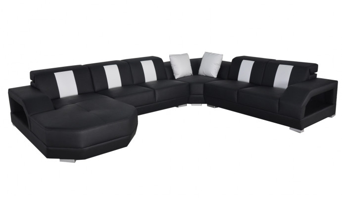 Leather Sofa Couch Living Landscape Corner Suite Design Modern Couch