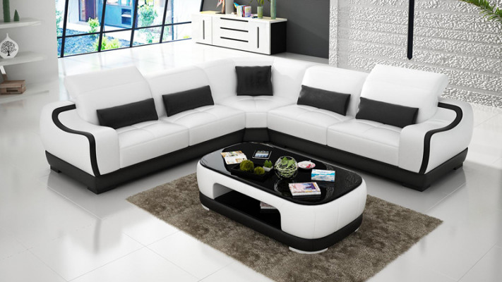 Leather sofa couch living landscape corner sofa corner set design modern sofa G8025B