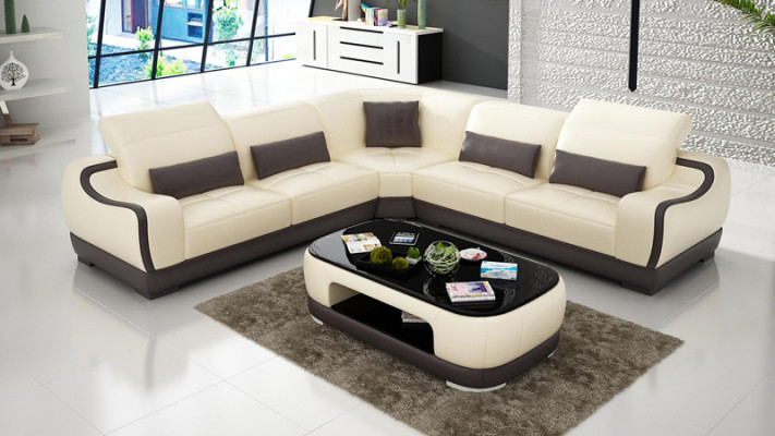 Leather sofa couch living landscape corner sofa corner set design modern sofa G8025B
