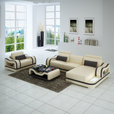 Leather sofa couch living landscape corner sofa + armchair corner suite modern G8030E
