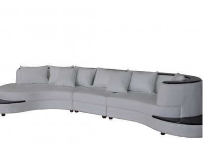 Luxury Living Corner Leather Set Upholstery XXL Big Sofa Couch U Shape Corner