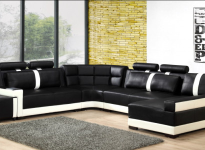 Sectional living landscape + USB upholstered corner suite design couch modern leather sofa