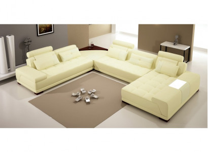 Design living area sofa corner sofa couch upholstery corner seating suite leather USB+LED
