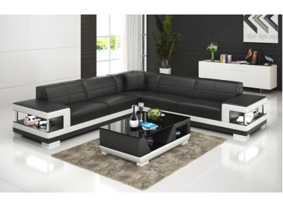 Leather sofa with USB living area corner sofa corner set design modern sofa G8017B