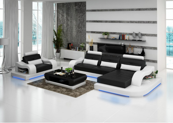 Leather sofa couch living landscape corner sofa corner armchair design modern sofa G8005E