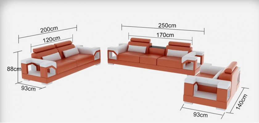 Leather sofa couch living room set 3+2+1 seater modern suite design sofa