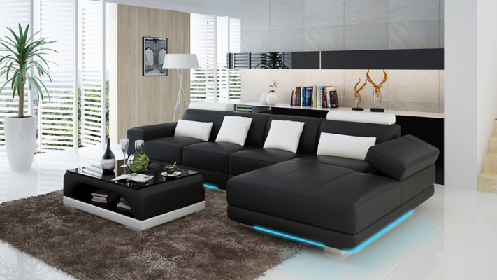 Leather sofa couch living landscape modern sofa corner corner sofa design suite