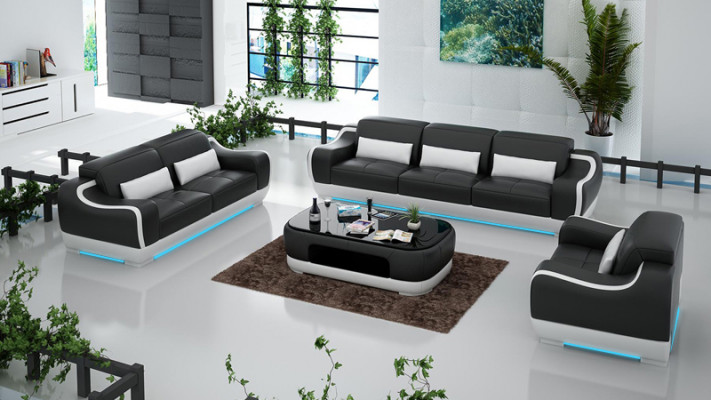 Leather sofa couch living room set 3+2+1 seater suite sofa furniture G8025D