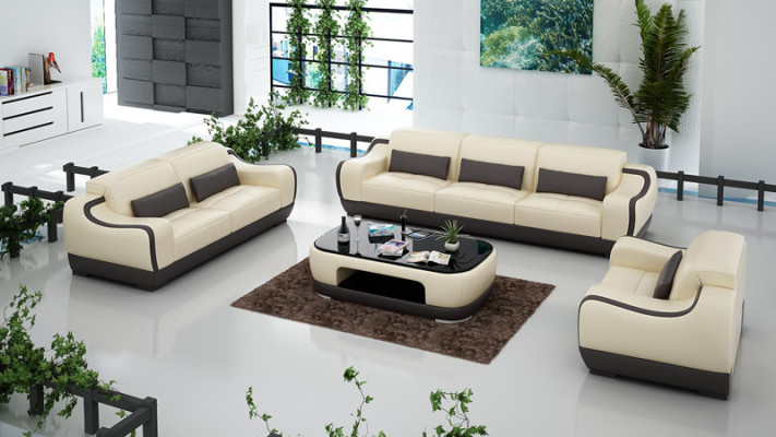 Leather sofa couch living room set 3+2+1 seater suite sofa furniture G8025D