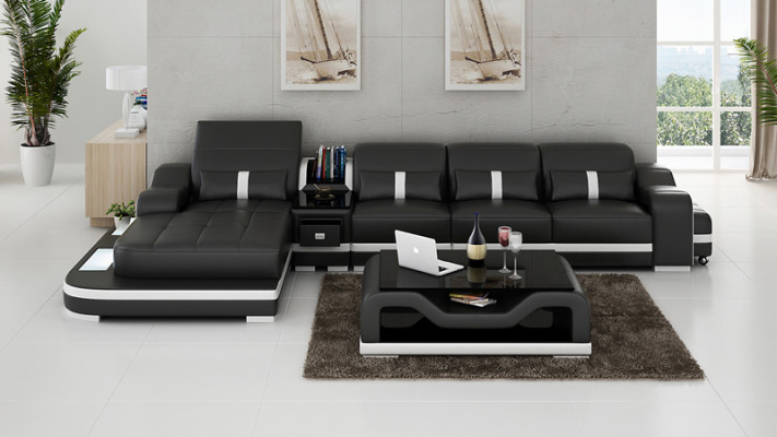 Leather sofa couch living area corner sofa corner sofa suite design modern G8027C