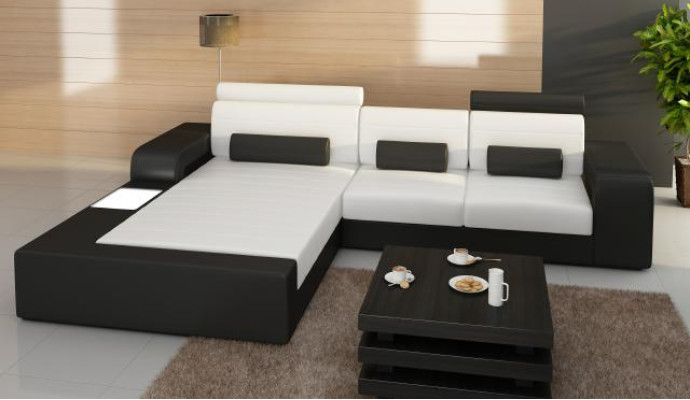 LEATHER CORNER SOFA SET with USB, CUSTOM-MADE LEATHER COUCH SOFA SET CORNER SOFA