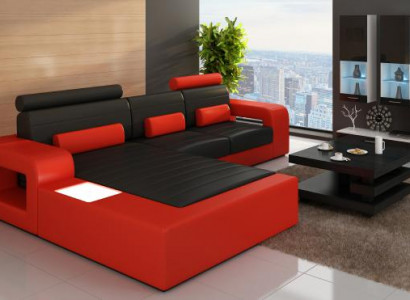 Leather sofa set corner sofa with USB corner couch set leather couch custom-made