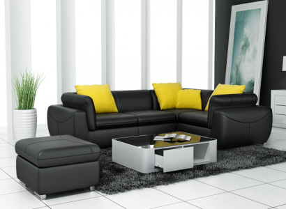 Leather sofa with USB living landscape corner sofa corner suite design modern sofa F3014C