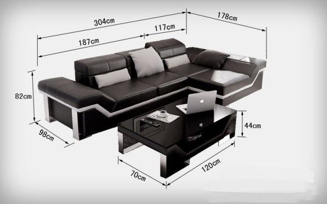 Leather sofa with USB, living landscape corner sofa set design modern sofa K5007F