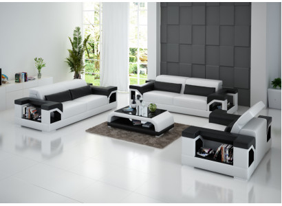 Leather sofa couch set 3+2+1 seater suite design modern sofa with USB