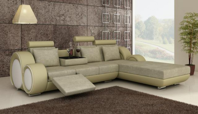 Textile sofa fabric sofa living landscape couch set corner sofa custom-made USB.