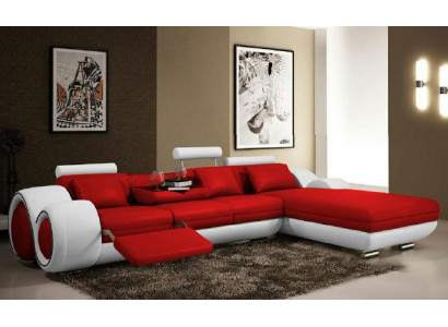 Sectional USB living landscape leather sofa custom-made upholstered furniture couch