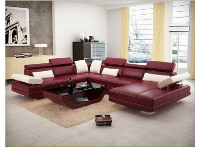 Corner sofa with USB couch living area leather couches upholstered corner seating set