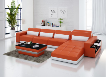 Leather sofa modern couch living landscape corner sofa decor corner design suite