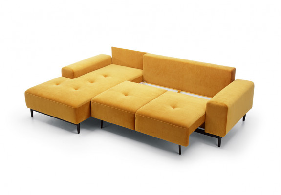 Corner sofa L-shape Yellow corner sofa Corner couch with bed storage Sofa seating area