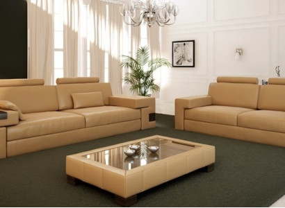 Leather Sofa USB Modern Sofa Set 3+2+1 Couch Seat Upholstery Sofa Set