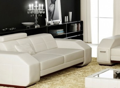 Sofa set with USB Sofa Couch Upholstery Seat Set 3+2+1 Living area Leather