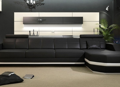 Sectional sofa USB + LED sofa living landscape U-shape upholstered couch leather sofa fabric leather