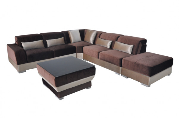 Discover luxury and comfort and the perfect upholstered L-sofa for your living room.