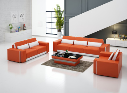 Leather sofa with USB, couch living area sofa set, sofa ensemble design modern