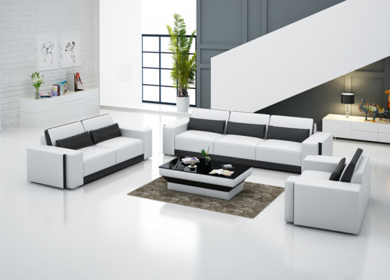 Leather sofa with USB, couch living area sofa set, sofa ensemble design modern