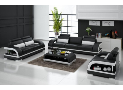 Designer Sofa Set Leather Sofa USB Set 3+2+1 Suite Sofa Couch New Suites