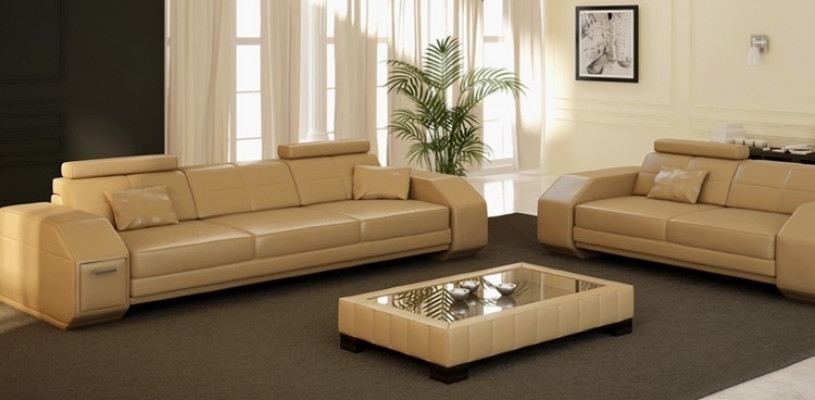 Leather sofa with USB sofa set 3+2+1 leather couch upholstery seat designer set