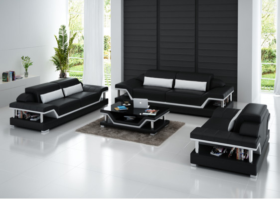 Leather sofa couch living area 3+2+1 seater set design sofa sofa suite
