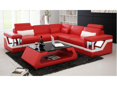 Leather sofa with USB living landscape corner sofa corner set couch design sofa L6002B