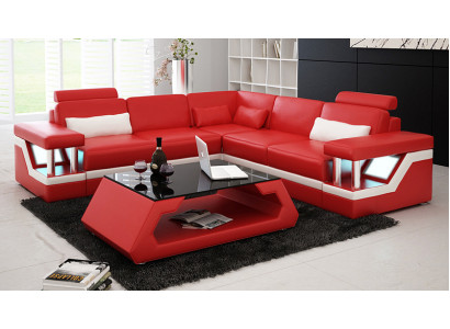 Leather sofa with USB living landscape corner sofa corner set couch design sofa L6002B