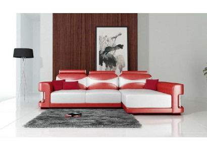 Corner sofa corner sofa with USB upholstery leather living landscape chaise lounge Wies