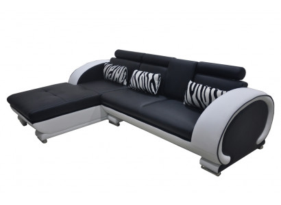 Corner Sofa Leather + USB Corner Suite Living Corner Landscape L-Shape Upholstery New Design