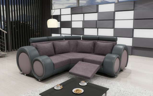 FABRIC SOFA TEXTILE LIVING AREA SOFA BERLINX RELAX FUNCTION COUCH CORNER SOFA with USB