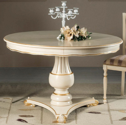Round dining table, dining tables, dining table styles, Elisa dining tables, luxury furniture, wood.