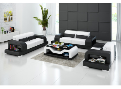 Leather Sofa Couch Living Landscape 3+2+1 Seater Suite Design Modern Sofa G8006D
