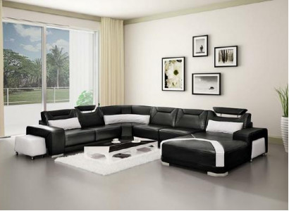Sectional Upholstered Living Landscape Couch Sofa Living Landscape U-Shape Seat Corner PH739C