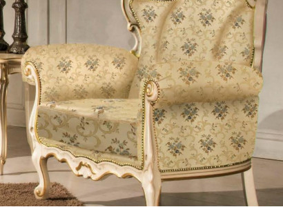Wingback chair luxury fabric seat design upholstery StileElisa textile single seat new
