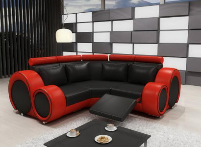 LEATHER SOFA with USB DESIGN CORNER SOFA BERLIN SOFA SET UPHOLSTERY Custom-Made New