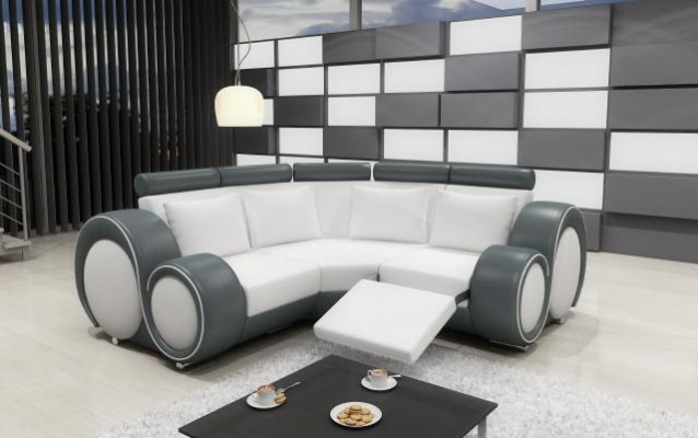 Leather sofa living landscape couch design corner sofa Berlin sofa custom-made USB