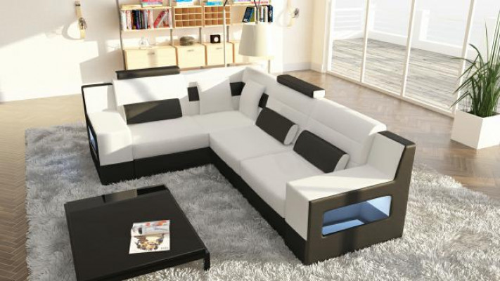 Living area sofa + USB, upholstered corner sectional sofa set, fabric textile leather sofas