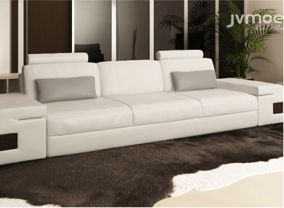 Modern luxury designer sofa 3-seater furniture upholstery fabric white couches xxl big