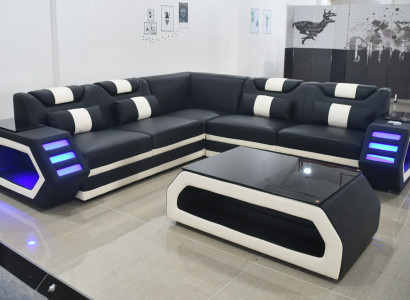 Modern corner suite couch seat cushion corner sofa padding leather design sofa